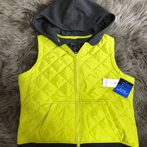 NWT Style & Co. Olive Hooded Puffer Vest, SZ PM